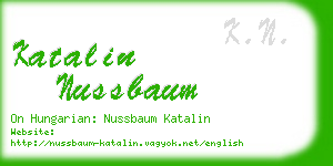 katalin nussbaum business card